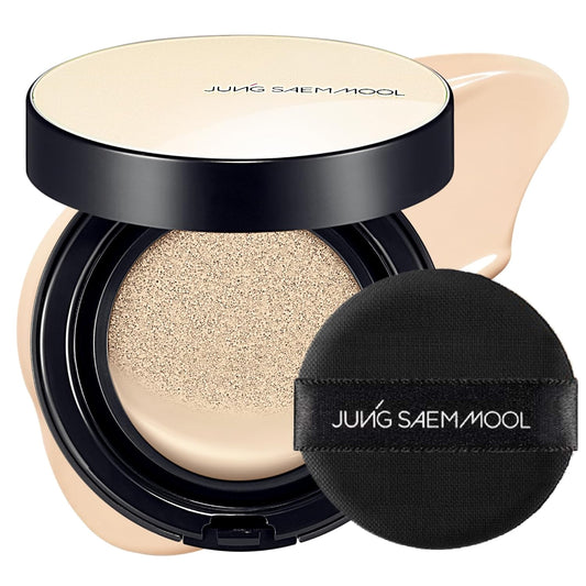 JUNG SAEM MOOL Essential Skin Nuder Cushion 17N Fair Light 0.49 Fl Oz, No Refill, Natural Radiant Finish Cushion Foundation with Buildable Coverage, Lightweight Texture, Korean Foundation Makeup