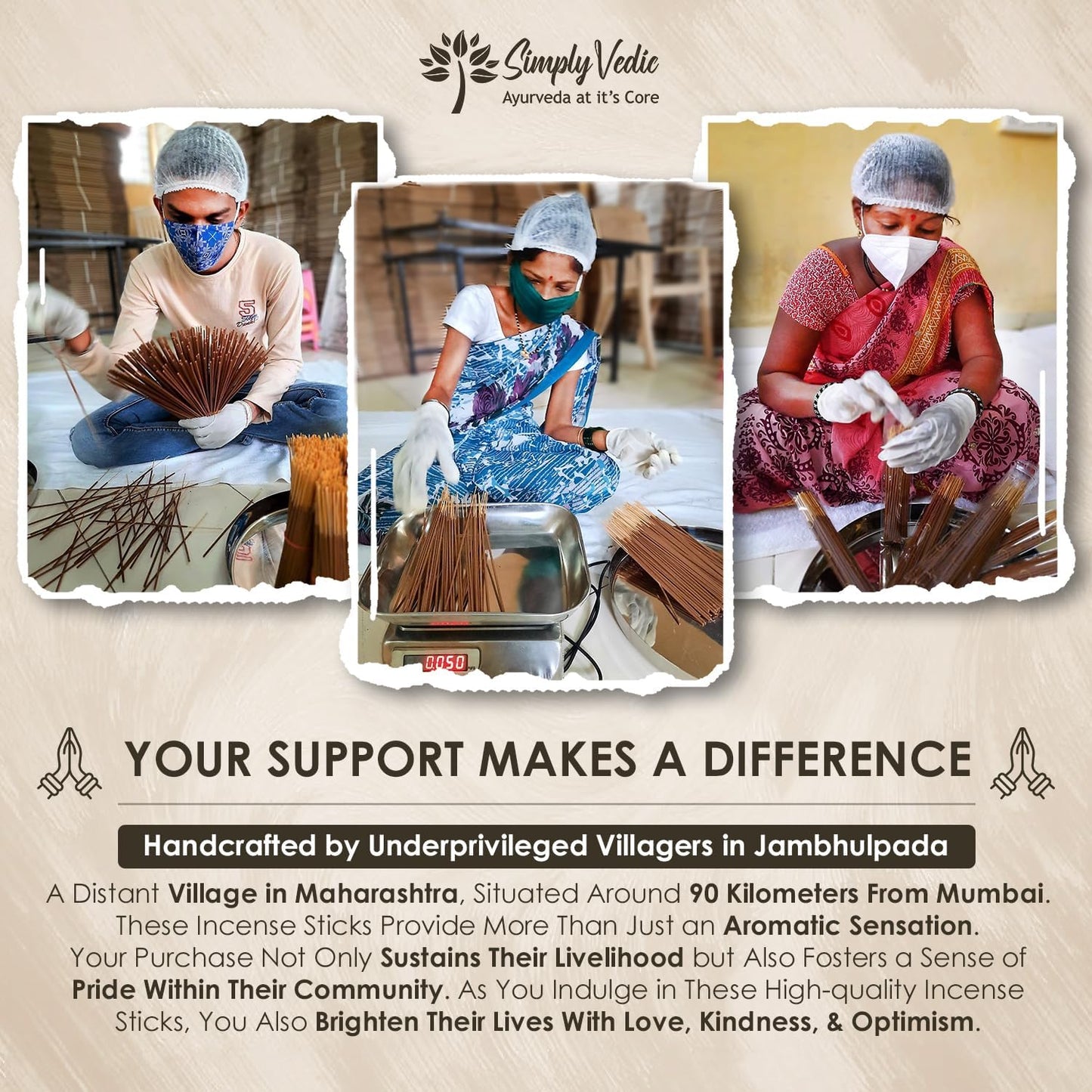 Signature Incense Sticks Gift Set | 120 Natural Hand-Rolled Non-Toxic Agarbatti with Holder | Sandalwood, Nag Champa, Oudh, Palo Santo, Lavender, Sag | Aromatherapy Meditation Pooja Home