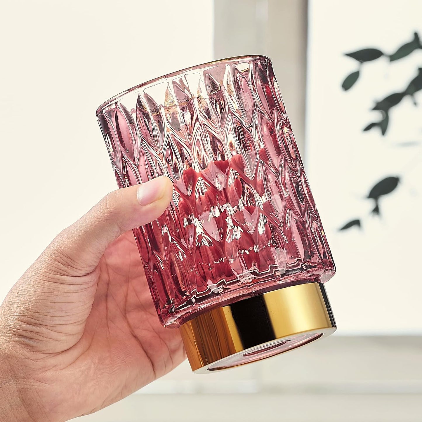 Makeup Brush Holder Organizer,Toothbrush Holders,Desk Pen Pencil Holder,Multifunctional Vintage Glass Brush Cup(A39-4-US)