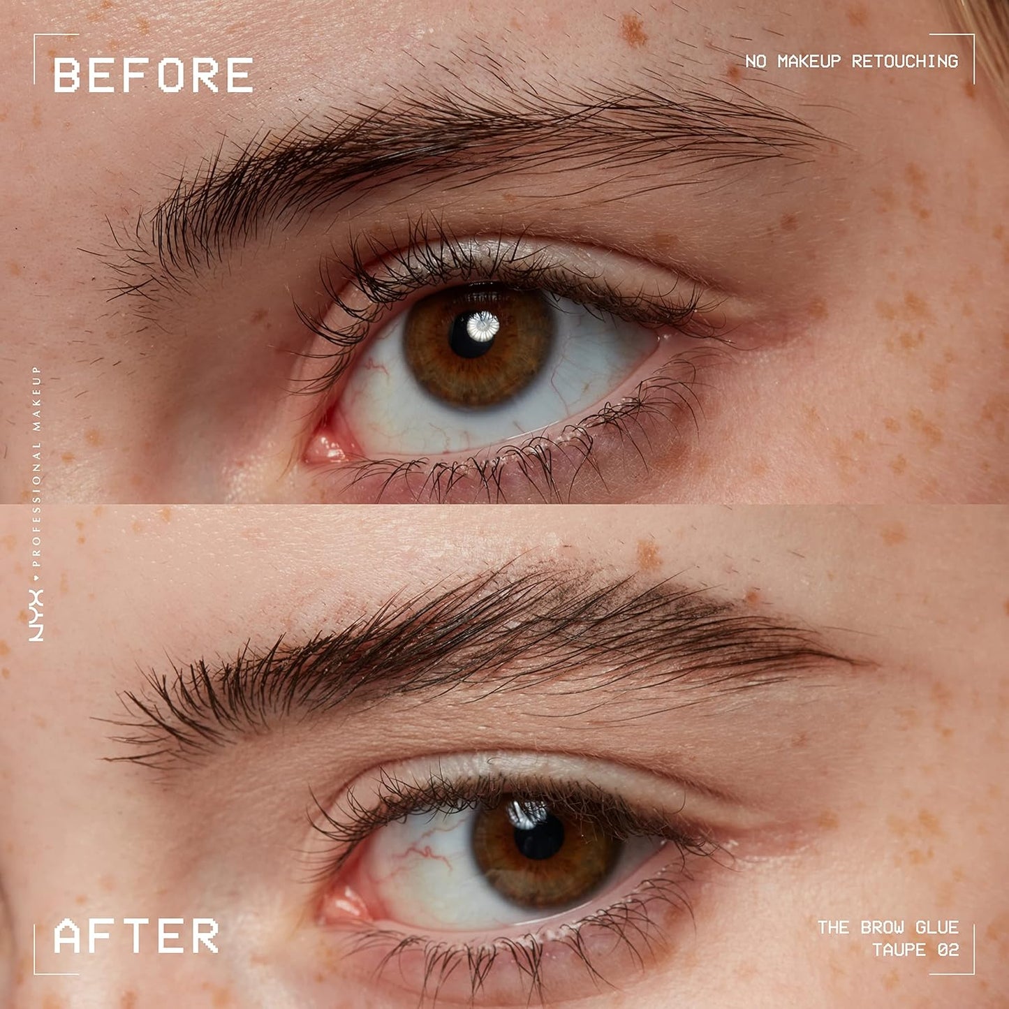 NYX PROFESSIONAL MAKEUP The Brow Glue, Extreme Hold Tinted Eyebrow Gel - Taupe