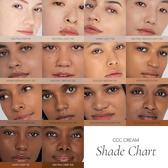 CLE Cosmetics CCC Cream (Warm Medium Deep 401 / SPF 50) - Color Correcting With Lightweight, Hydrating, Light to Medium Coverage Foundation - BB & CC Hybrid - 1 fl oz