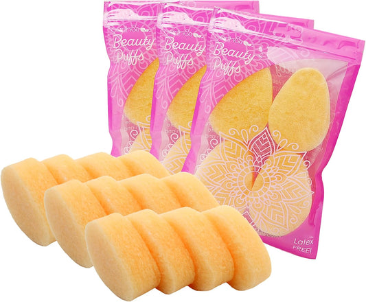 Earth & I - for Sensitive Skin - Gentle Face Exfoliator Puffs, Facial Scrubber for Women, Facial sponges for Washing face Dermatology exfoliating Pads, buf puf Facial Sponge face scrubbers -12ct