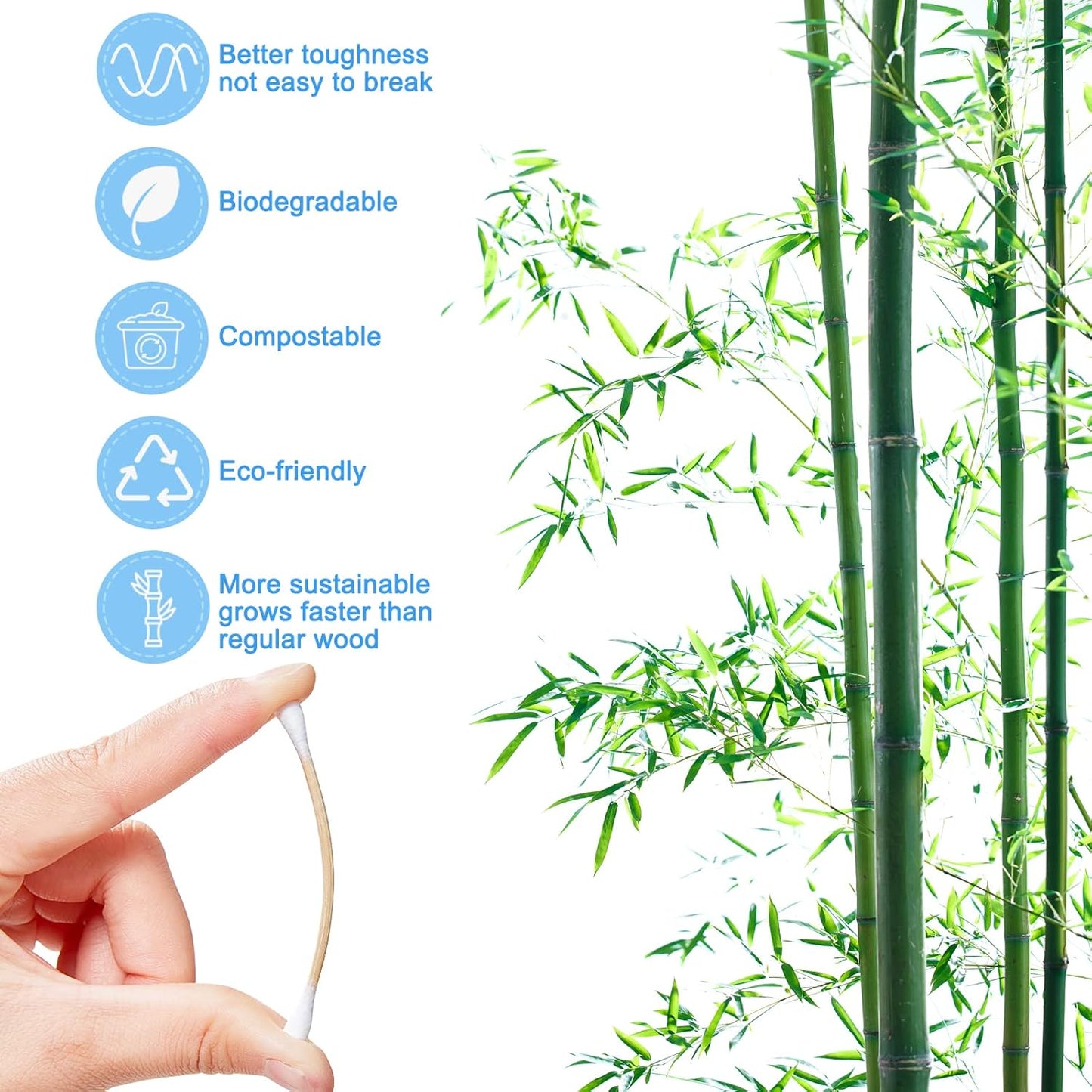 300 Pcs Cotton Swabs Set For Pet Owners, 100 Pcs 6 Inch Long Cotton Swabs & 200 Pcs Cotton Swabs, Pet Supplies For Dogs Cats, Eyes Ears & Nose Cleaning Solution