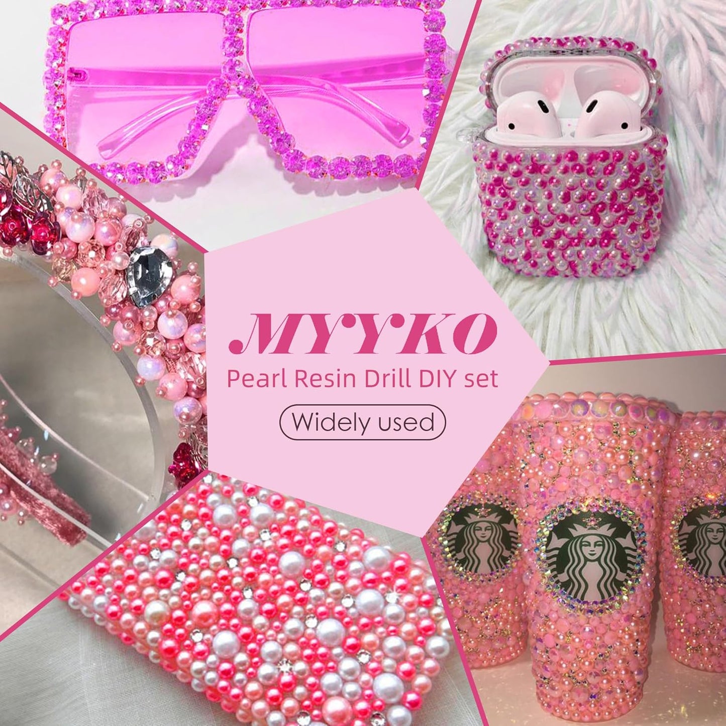 160g Peach Pink Flat Back Pearls Rhinestones with Gel for Crafts Mixed Size 3mm-10mm AB Color Round Half Pearls Flatback Pearl Beads and Resin Rhinestones Set for Face Art