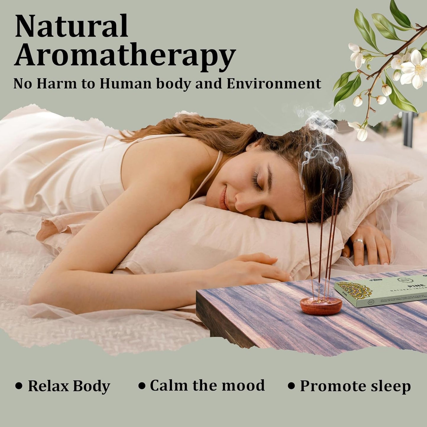 Raajsee Pine Incense Sticks 100 Gm Pack-100% Pure Organic Natural Hand Rolled Free from Chemicals-for Church,Aroma Therapy,Relaxation,Meditation & Sensual Therapy