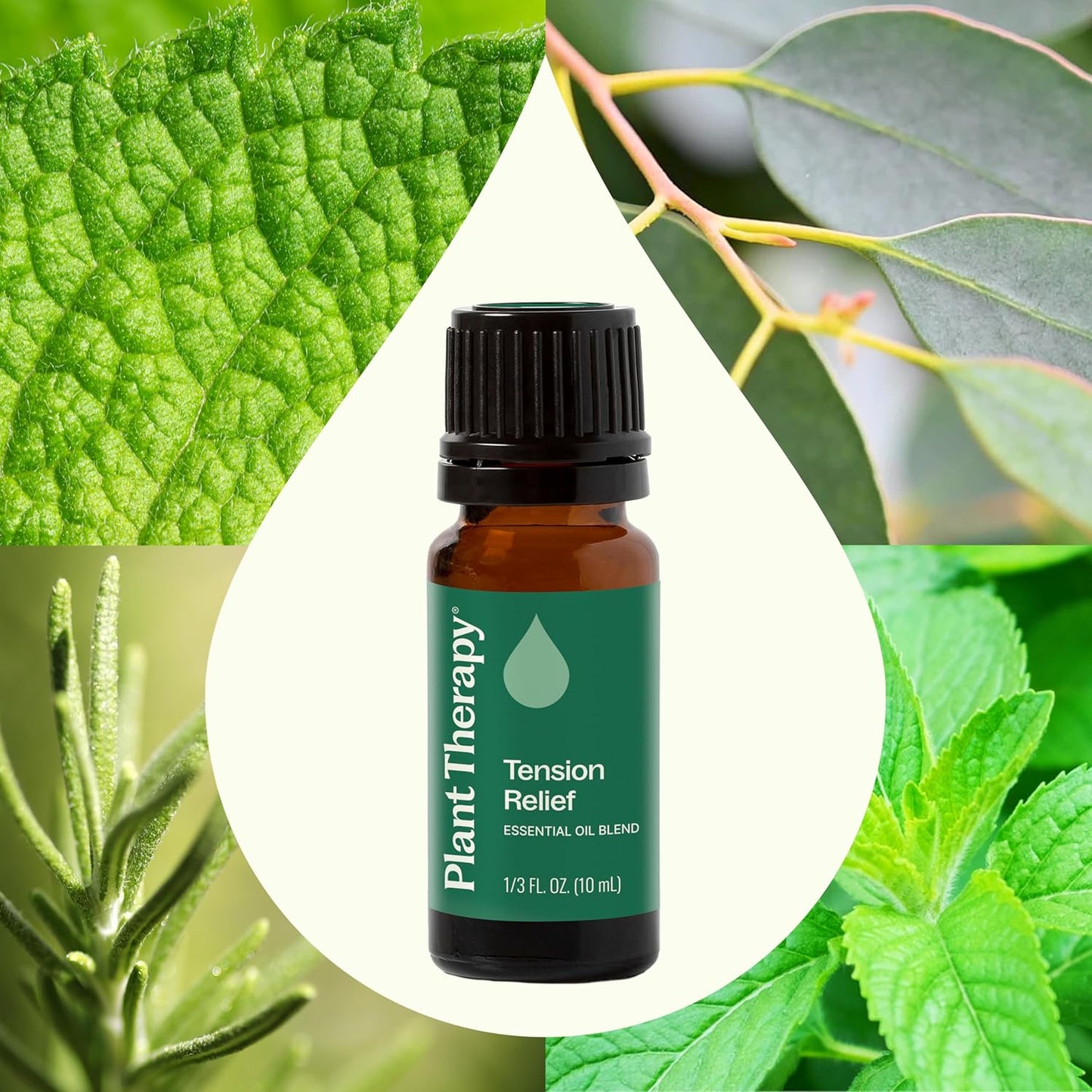 Plant Therapy Tension Relief Essential Oil Blend 10 mL (1/3 oz) 100% Pure, Undiluted, Therapeutic Grade