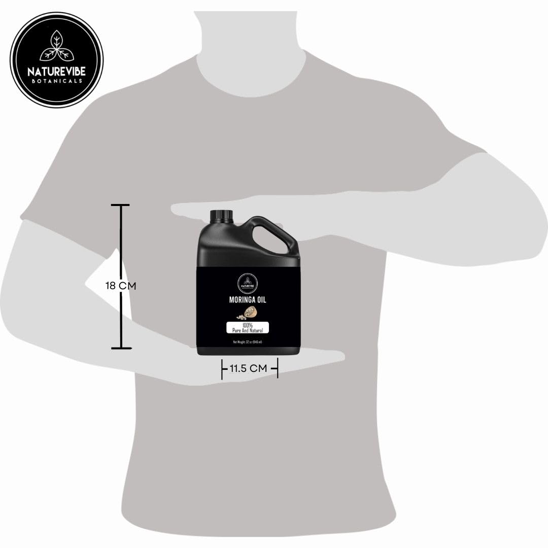 Naturevibe Botanicals Moringa Oil 32 Ounces | 100% Pure and Natural | Great for Skin Care and Hair Care