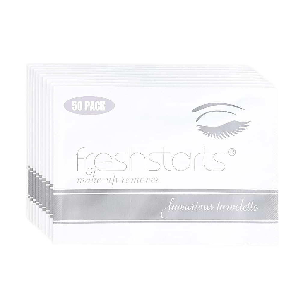Freshends Flushable Individually Wrapped Wipes – 50 Bulk Pack Luxurious Towelettes, Guest Bathroom Essentials for Weddings, Restaurants, Bars & Clubs – Grey, Travel-Size, Disposable