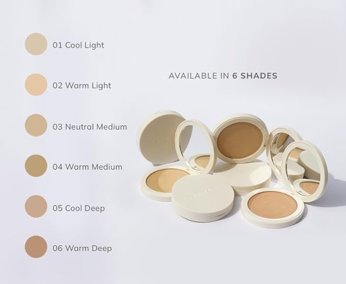 FARMASI Makeup BB All in One Powder, Lightweight, Long-Lasting Medium-Full Coverage with Flawless Finishing, will Look More Natural and Smooth Than Ever, 0.5 oz, Cool Deep