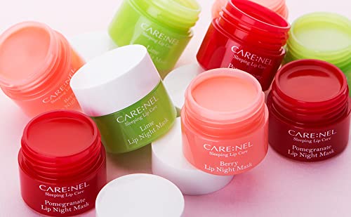 Lip Mask Overnight 5g 3Set (Berry+Lime+Pomegranate) Korean Beauty Intensive Treatments Balm, Nourish, Hydrate, Scrubs Exfoliator