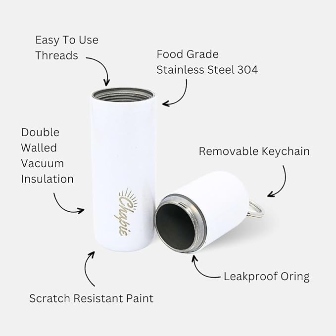 OG | Vacuum Insulated Lip Balm Keychain Holder, Prevents Melting & Messes | 3-Pack (Earth)