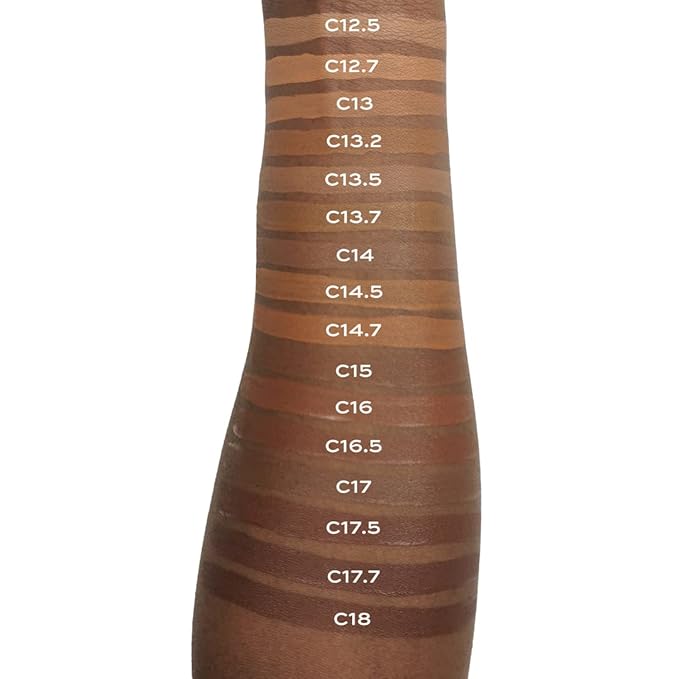 Makeup Revolution Conceal and Define Concealer, Full Coverage & Matte Finish, C17.5 for Dark/Deep Skin Tones, Vegan & Cruelty-Free, 0.7 Fl Oz