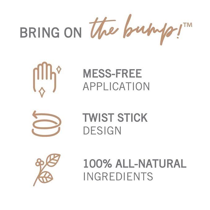 Munchkin Milkmakers TwistStick Belly Balm AllNatural and Moisturizing for Pregnancy Skincare, 1 Count