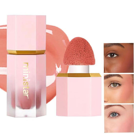 Liquid Blush Makeup, Cream Blush for Cheeks, Waterproof Long Lasting Blush Face Makeup Multi-Use Blush Beauty Wand for Cheeks & Lip Tint Natural Cream Blusher Makeup for All Skin Tones(#04 Soft Pink)