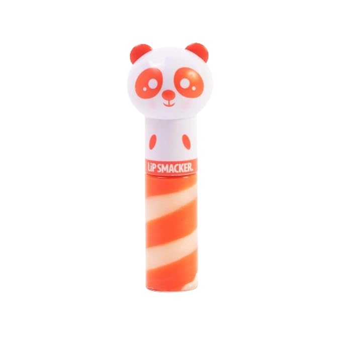 Lip Smacker Lippy Pals Swirls Panda, Flavored Moisturizing & Smoothing Soft Shine Lip Balm, Hydrating & Protecting Fun Tasty Glossy Finish, Cruelty-Free & Vegan - Paws-Itively Peachy