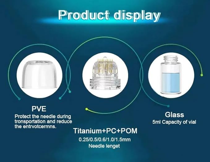 Hydra Needle 20 Titanium Serum Applicator Tools Reusable