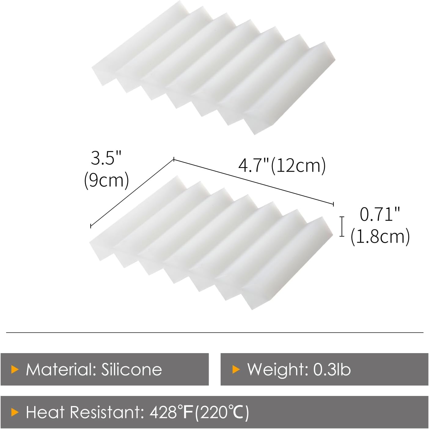 SHIMOYAMA Paint Brushes Holders, 2 Pack, Zigzag Soap Dish, Soap Holder for Watercolor Paintbrush, Bathroom, White