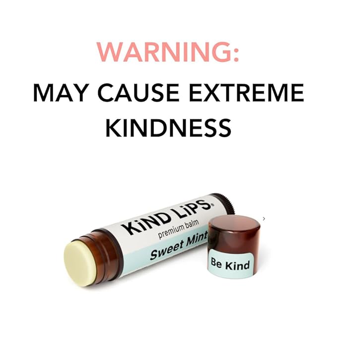 Kind Lips Lip Balm - Nourishing & Moisturizing Lip Care with Shea Butter, Beeswax & Vitamin E | Sweet Mint Flavor | 0.15 Ounce (Pack of 5)