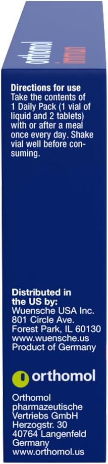 Orthomol Immun Vial, Immune Support Liquid Supplement, 7-Day Supply, Vitamins A, B, C, D, E, Zinc, Iodine