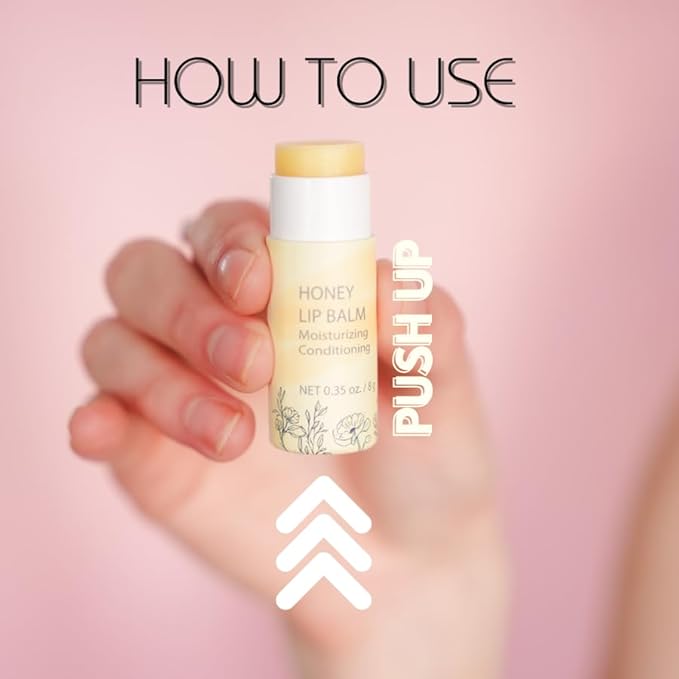 Natural Honey Lip Balm - 100%-grassfed Beef Tallow Chapstick, Organic Raw Honey & Argan Oil - Ultra Moisturizing, Conditioning, No Paraffin, Non Toxic, all Natural - 3 Pack (3x0.28 oz) Untinted