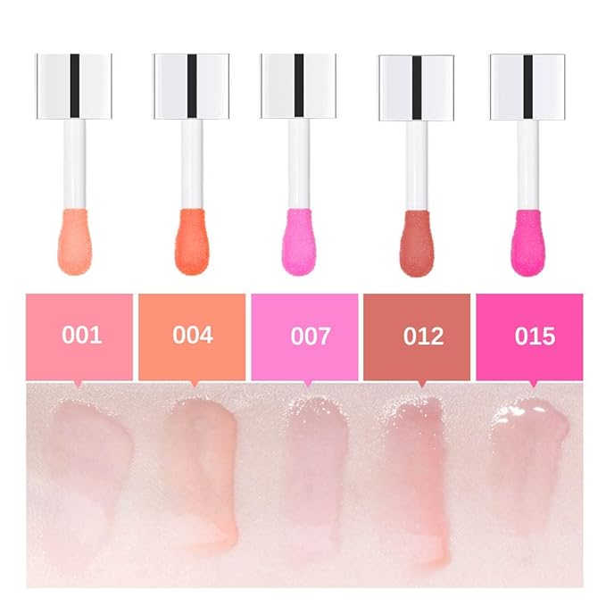 Lip Glow Oil, Care Of Lips, Highlight Lip Color And Lip Oil Hydrating Tinted Lip Balm, Lip Oil Gloss Tinted Hydrating Lip Care Lines Lip Crystal Jelly Moisturizing (012 RoseWood)