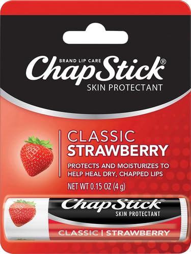 ChapStick Classic Strawberry Lip Balm Tube, Lip Care and Lip Moisturizer - 0.15 Oz