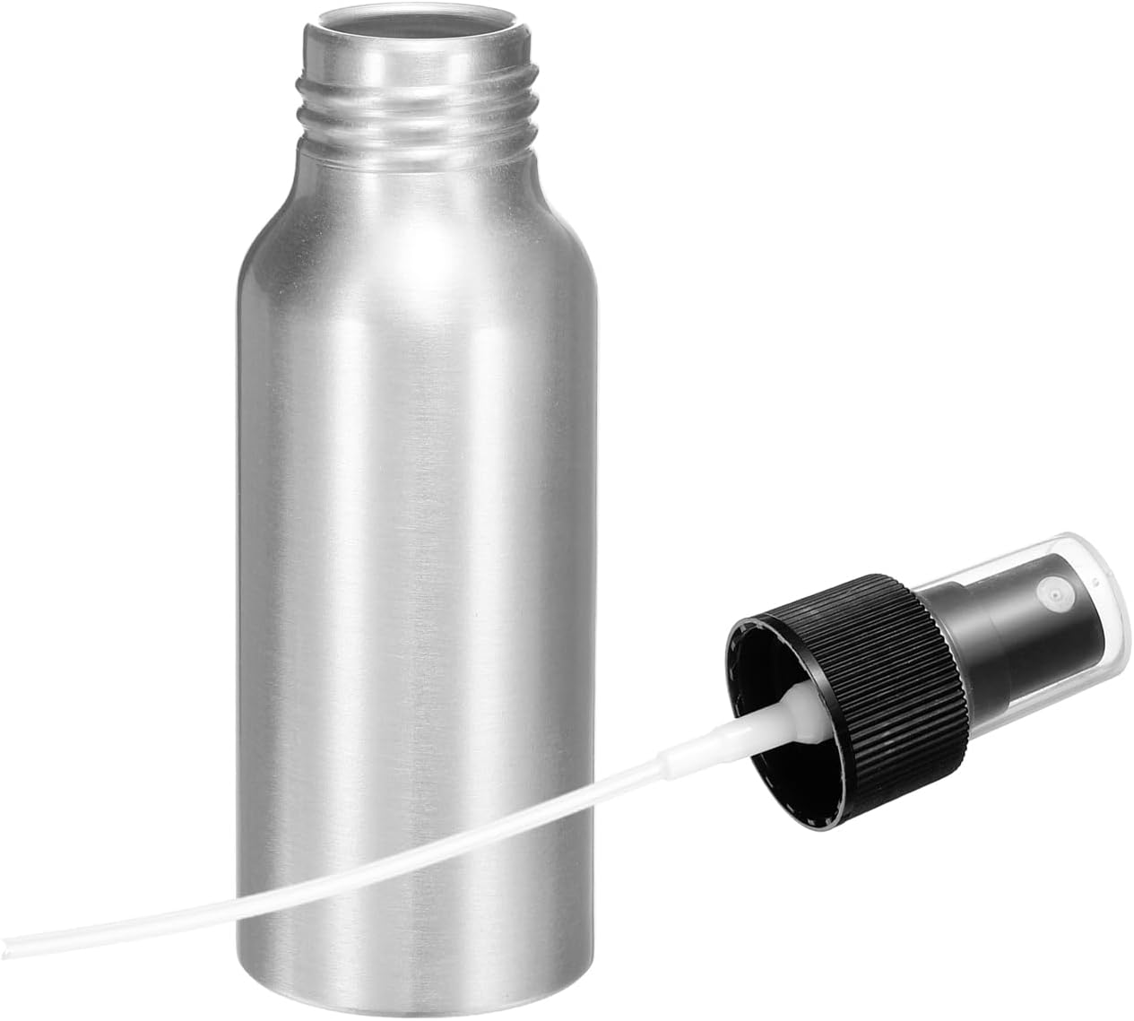 HARFINGTON Aluminum Fine Mist Spray Bottles 80ml/2.7oz Metal Small Liquid Alcohol Refillable Travel Container with Black Plastic Nozzle Cap for Perfume Skincare Cosmetic Storage Bottle