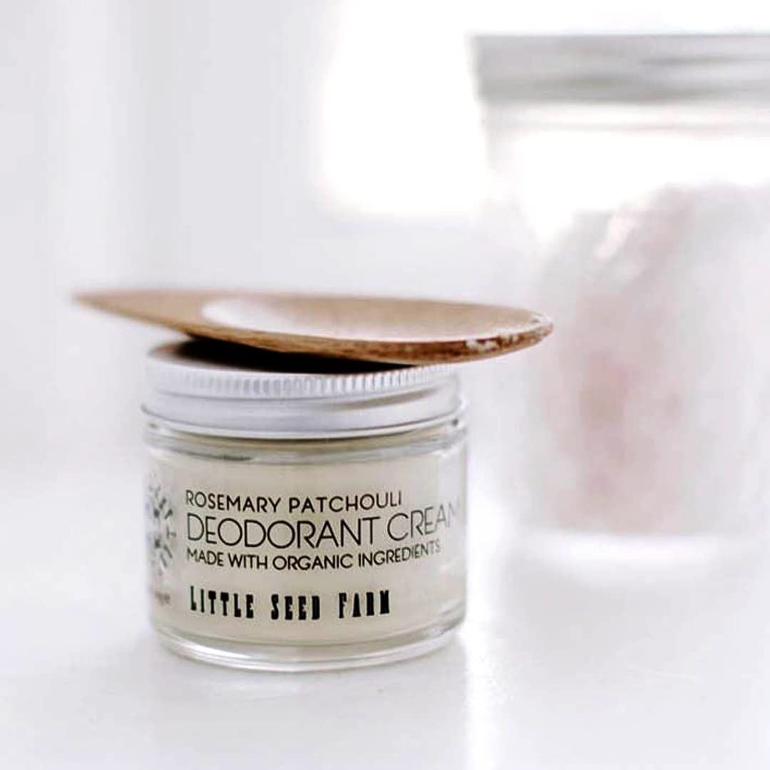 Little Seed Farm All Natural Deodorant Cream, Aluminum Free Deodorant for Women or Men, 2.4 Ounce - Rosemary Patchouli