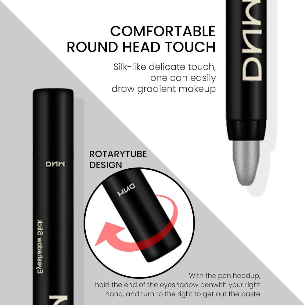 Kaely 2Pcs Cream Eyeshadow Stick Set for Eyes,Vioiet & Royal Blue Shimmer Pen,Eye Brightener Halloween Makeup,sombras para ojos,Smooth Eye Shadow Highlighter Crayon Pencil Waterproof,09+13