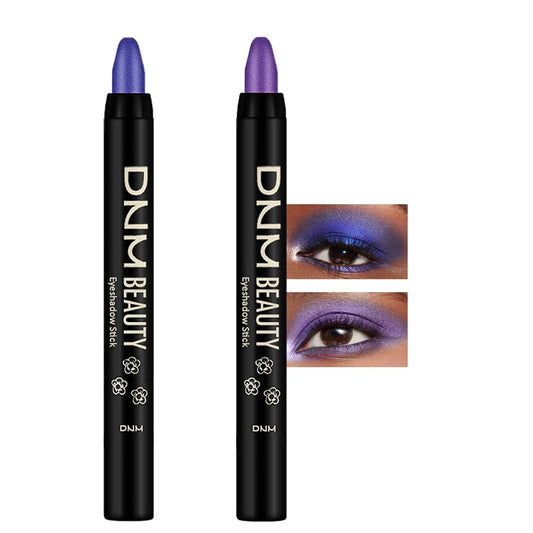 Kaely 2Pcs Cream Eyeshadow Sticks Set for Eyes Waterproof,Blue Shimmer & Purple Shimmer Matte Eye shadow Stick Pencil Pen Bulk sombras en crema para ojos 32+33