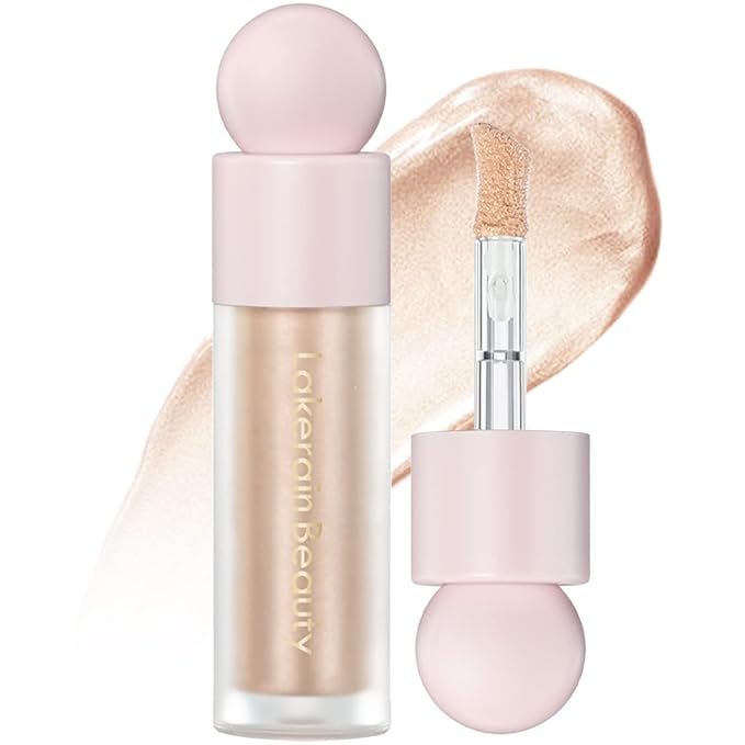 Erinde Liquid Highlighter Makeup, Face Highlighter Bronzer Makeup Stick, Natural Glossy Finish, Lightweight Blendable Silky Smooth Cream Face Illuminator Makeup, Cruelty-free, 02# STARLIGHT