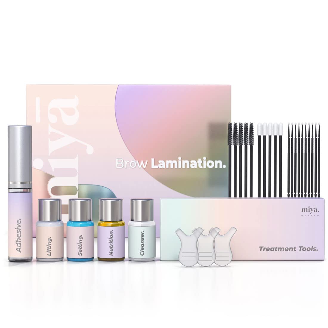 Brow Lamination Kit | Professional Eyebrow Lamination with Keratin | DIY Brow Lift Kit | Fuller, Thicker Brows for 6 weeks | Includes Easy to Use Instruction, Treatment Tools & Brushes