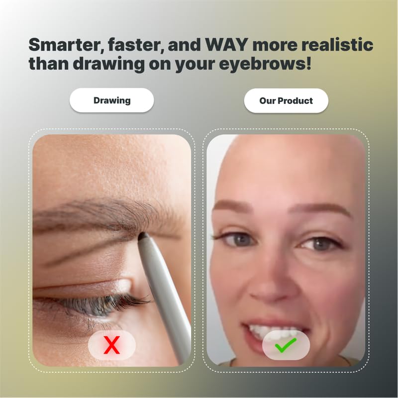 100 Pairs Dark Brown Temporary Eyebrow Tattoos, Waterproof and Smudge-Proof Dark Everyday Style Realistic Eyebrow Stickers for Men & Women, Easy to Apply, Won't Work on Existing Brows