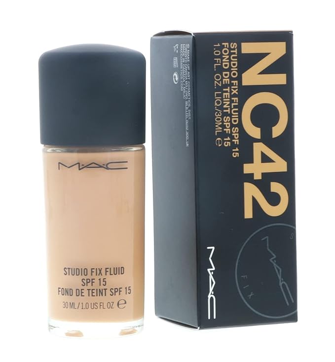 MAC Studio Fix Fluid Foundation SPF5, NC42, 1 Count, 1 Ounce