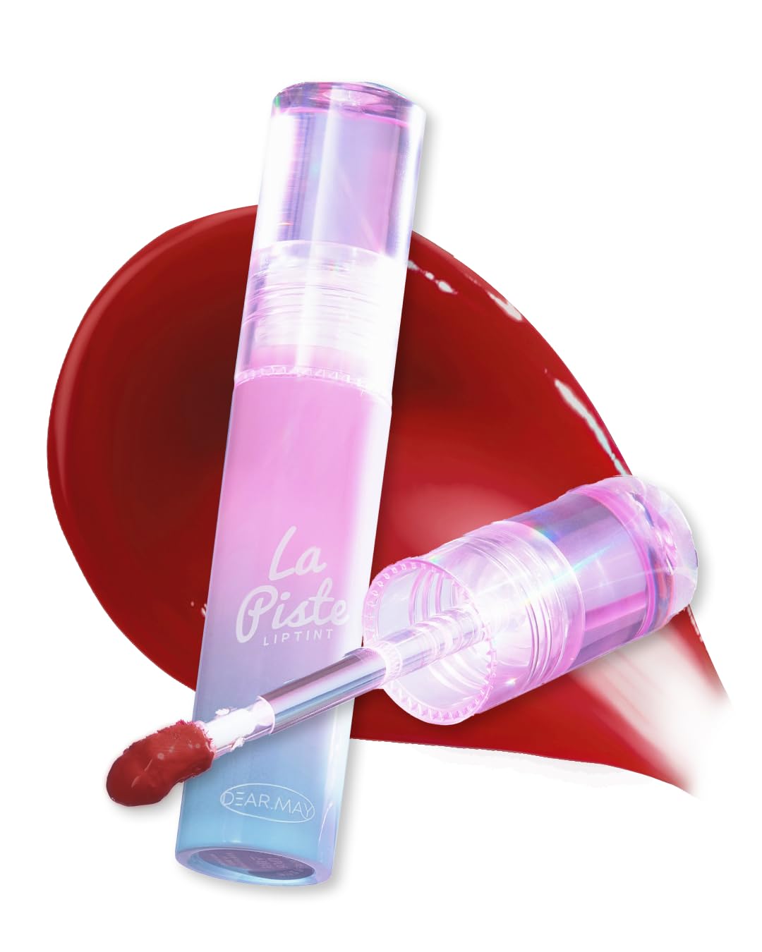 DEARMAY LA PISTE LIP TINT LP03 Romantic 0.14 oz. long lasting lip stain with glossy finish and lightweight texture, non sticky, hydrating formula with no flaking and glassy vivid tint, korean makeup