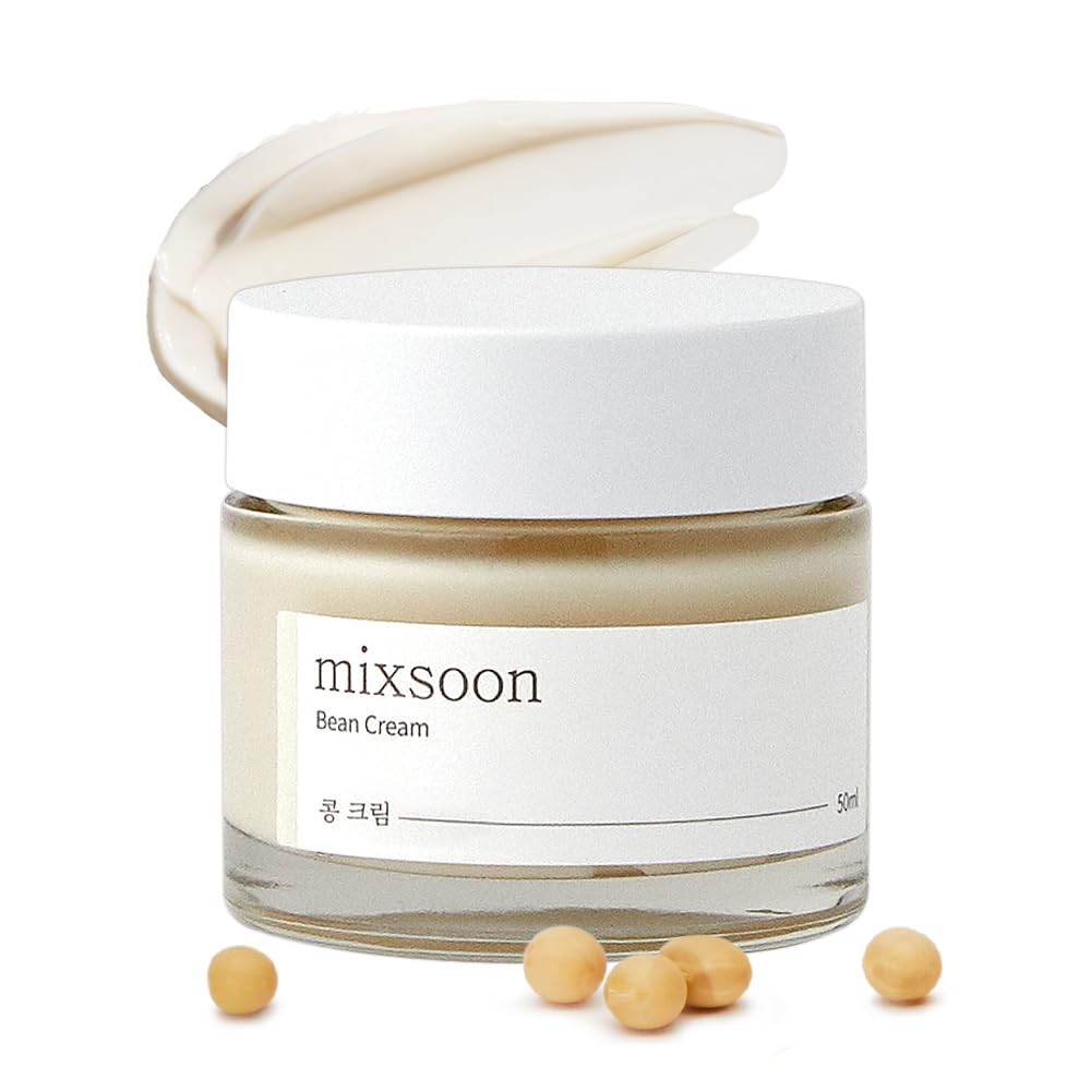 mixsoon Bean Cream - Intensive Moisture Face Cream For Smooth, Nourished Skin, Pore & Sebum Care - Korean Skincare For Glass Skin - Non-stick (1.69 fl.oz / 50ml)