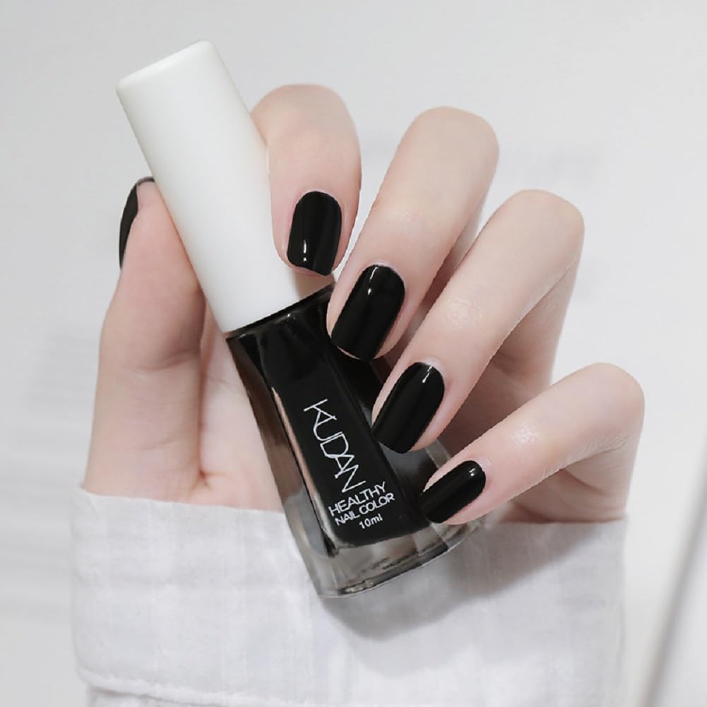 Nail Polish set - Nail Lacquer Quick Dry, Full Size, Vibrant, Colorful, Trendy, Glitter, Glossy, Metallic, Matte Nail Art Nail Shades (N29 carbon black, 52g)