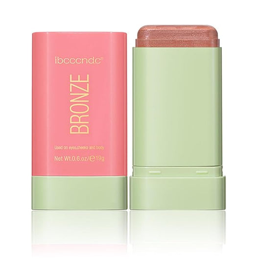 Multi-Use Makeup Blush Stick, Beauty Tinted Solid Blush Stick,Facial Contouring Highlight & Brighten Face Stick, Waterproof Moisturizer Stick, Suitable for All Skin (1#Warm Glow)