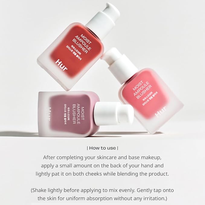 Moist Ampoule Blusher, Buildable Water-based Formula, Infused with over 50% moisture essence, no tackiness, long-lasting moisture, weightless feel (06 Cherry Blossom, 20ml)