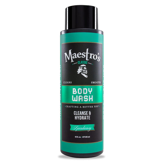 Maestro's Classic BATH WASH - Conditioning Bath Wash, Cleans and Hydrates, Speakeasy Blend, 16 Ounce