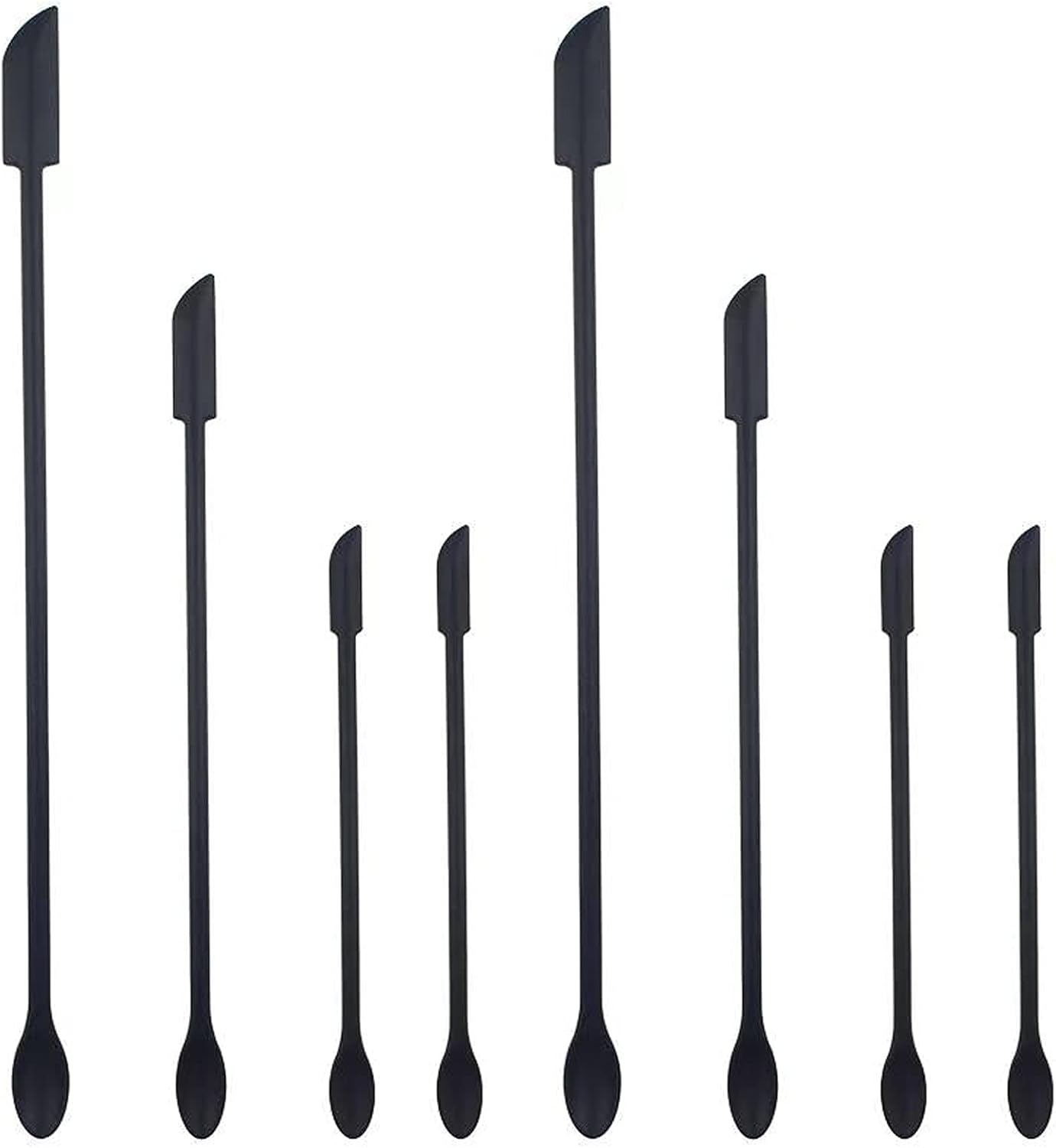 8 Pieces Mini Silicone Spatula Set, Small Rubber Spatula for Makeup, Thin Jar Scraper for Kitchen