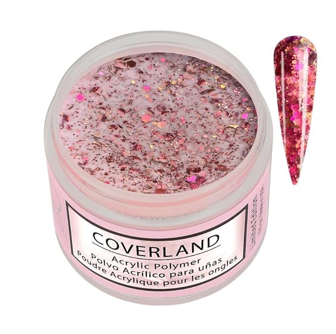 Tones Coverland Acrylic Nail Powder "Head Over Heels" - Limited Edition Acrylic Powder for Nail Design, Sculpting, and Masking Nail Bed Imperfections - Professional Acrylic Nail Supplies - (1.5 Oz)