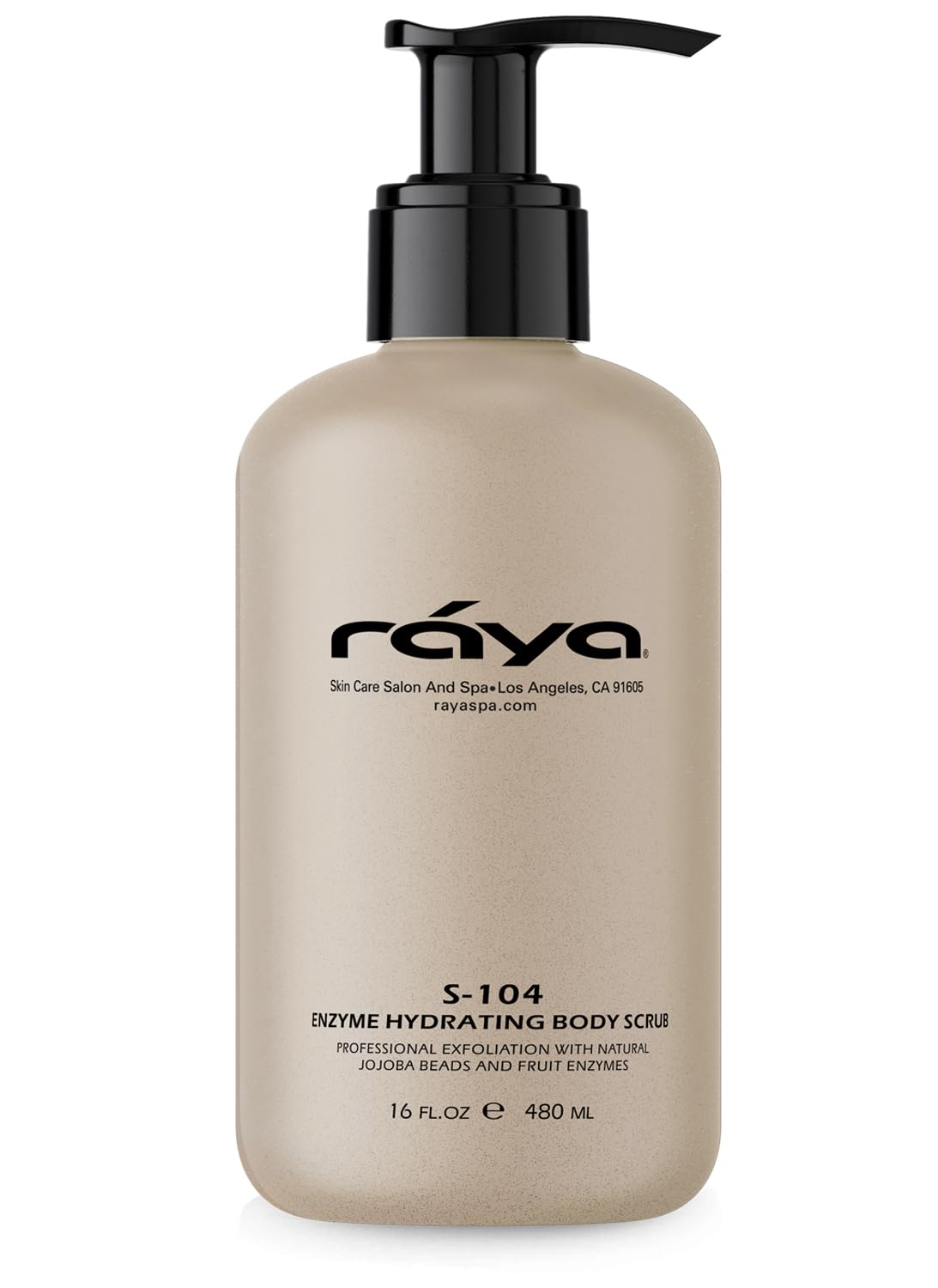 RAYA Enzyme Hydrating Body Scrub 16 oz Orange Vanilla Scent (S-104) | Gentle and Exfoliating Body Scrub | Made with Seaweed, Jojoba Beads, and Fruit Enzymes