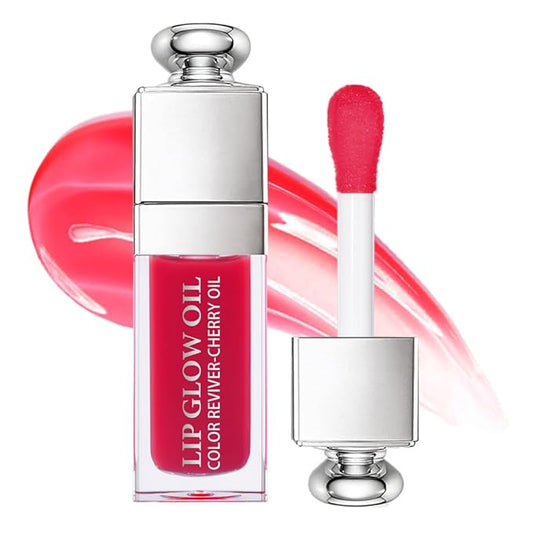 Moisturizing Lip Oil,No-Sticky Gloss Balm Care,Fruit Flavoured Oil for Dry Lip's Hydrating and Nourishing (013#Strawberry) 0.2 OZ