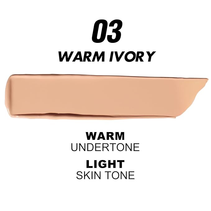 FOCALLURE 2 Pcs Liquid Foundation, Skin Evolution Foundation + Concealer, Full Coverage Foundation Makeup, Durable, Waterproof, Oil-Control, Hides Wrinkles & Lines, Warm Ivory