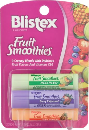 Blistex Fruit Smoothies Lip Protectant Assorted, 3 ct (Packaging May Vary)
