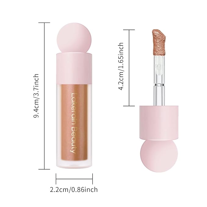 KYDA Liquid Highlighter, High Glossy Face Illuminator, Radiant Glow Liquid Filter, Silky Creamy Face Enhancing Makeup, Buildable Formula-Candlelight