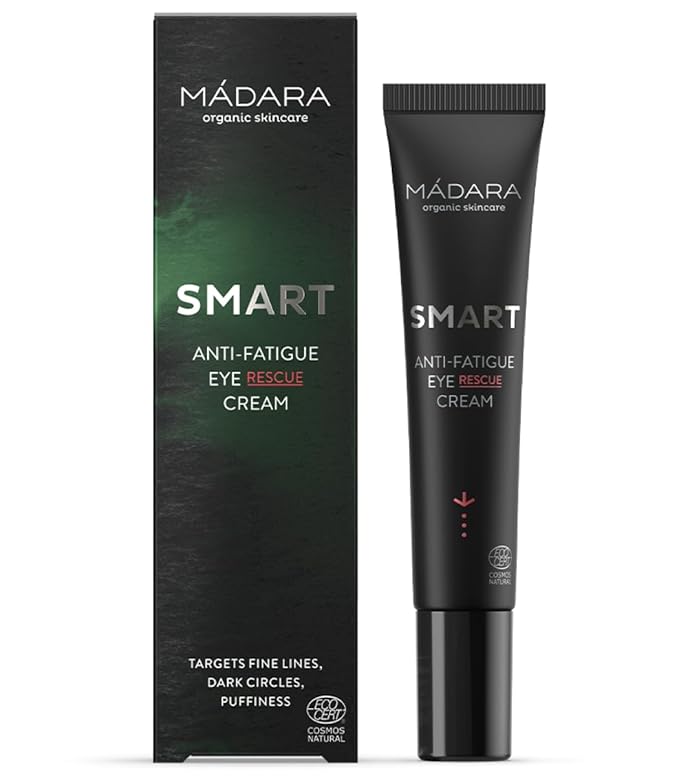 MÁDARA Organic Skincare | SMART Anti-Fatigue Eye Rescue Cream - 15 ml, With a Smart Antioxidant Complex, Natural Aescin And Caffeine, 100% Natural Origin, Vegan, Ecocert Certified