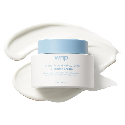 WNP Hyaluronic Acid Moisturizing & Firming Cream -4D Hyaluronic Acid, Aloe Vera,Peptides,Collagen,Ceramides Anti-Aging Face Moisturizer Vegan SkinCare for Fine Lines,Wrinkles Dry Sensitive Skin