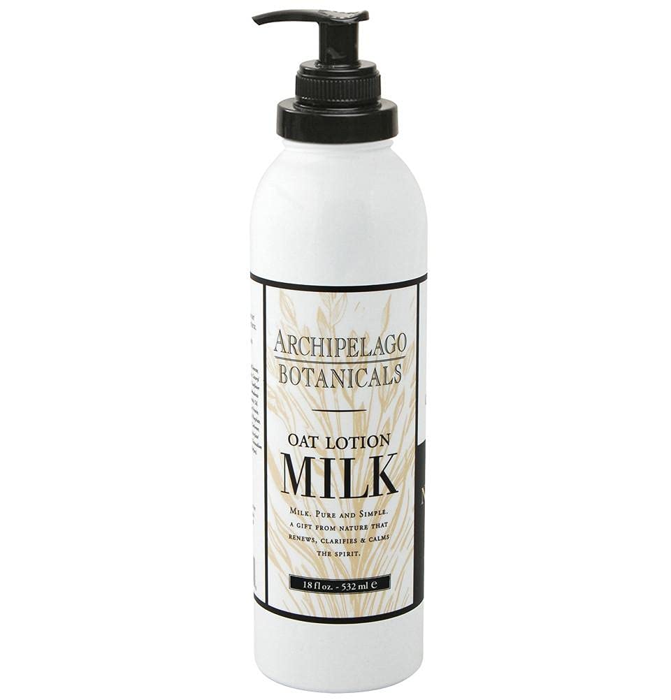 Archipelago Botanicals Oat Milk Lotion, Nurturing and Soothing Daily Moisturizer for Dry or Sensitive Skin, Hydrating Body Lotion, Paraben-Free, Phthalate-Free, 18 oz